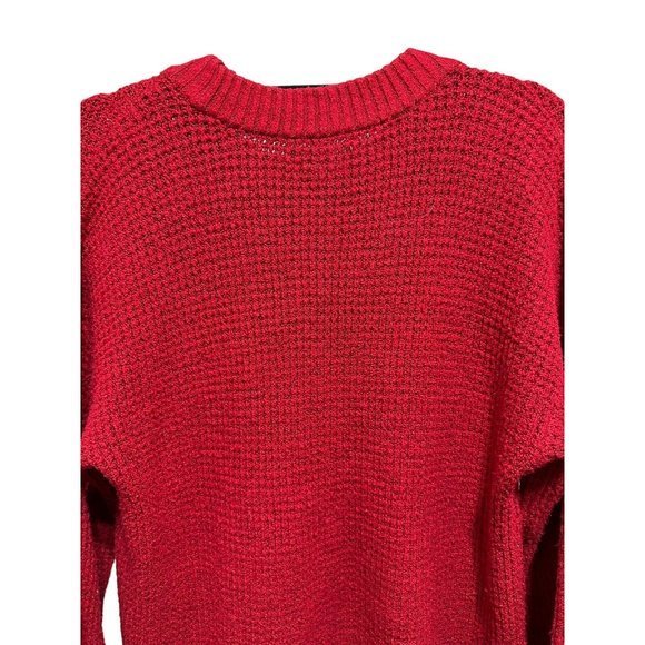 American Eagle Womens Sweater Round Neck Long Sleeve Red Size Size Medium - Picture 5 of 11